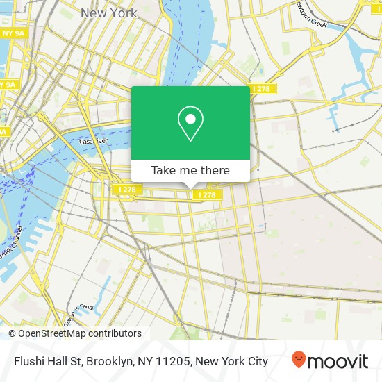 Mapa de Flushi Hall St, Brooklyn, NY 11205