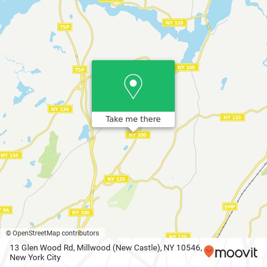 Mapa de 13 Glen Wood Rd, Millwood (New Castle), NY 10546