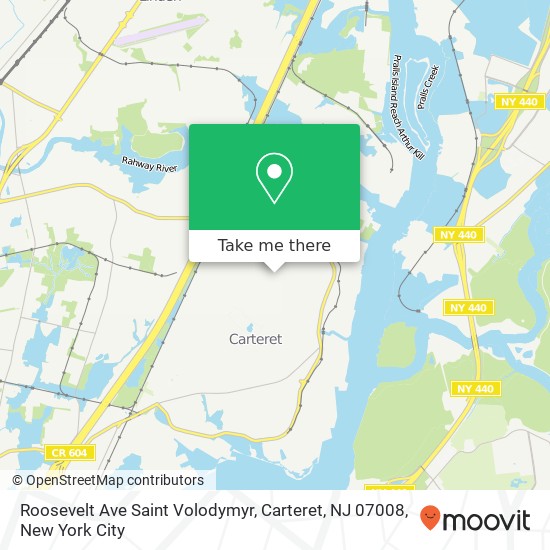 Roosevelt Ave Saint Volodymyr, Carteret, NJ 07008 map