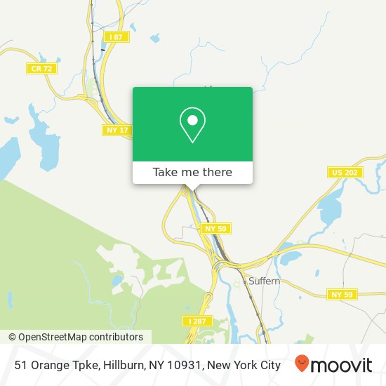 Mapa de 51 Orange Tpke, Hillburn, NY 10931
