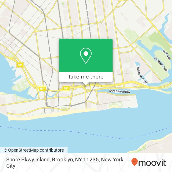 Mapa de Shore Pkwy Island, Brooklyn, NY 11235