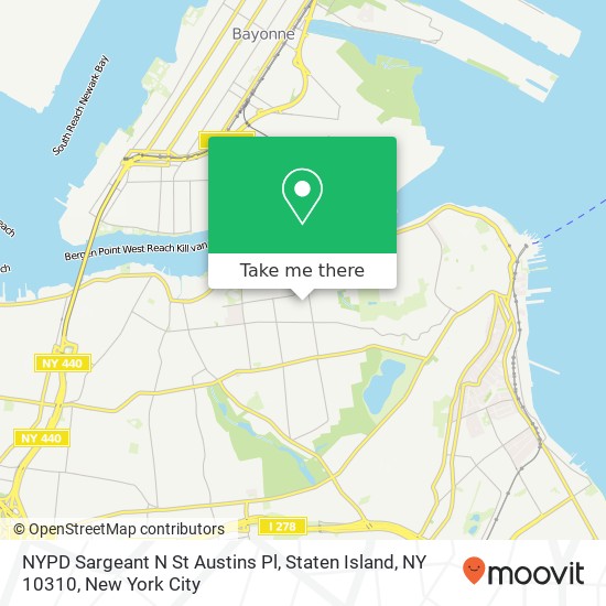 Mapa de NYPD Sargeant N St Austins Pl, Staten Island, NY 10310