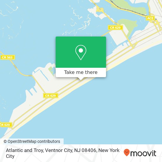 Mapa de Atlantic and Troy, Ventnor City, NJ 08406