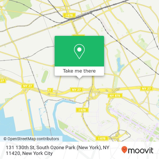 Mapa de 131 130th St, South Ozone Park (New York), NY 11420