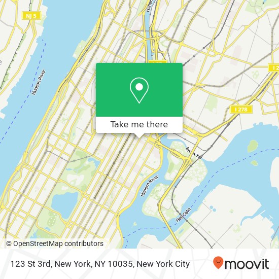 123 St 3rd, New York, NY 10035 map