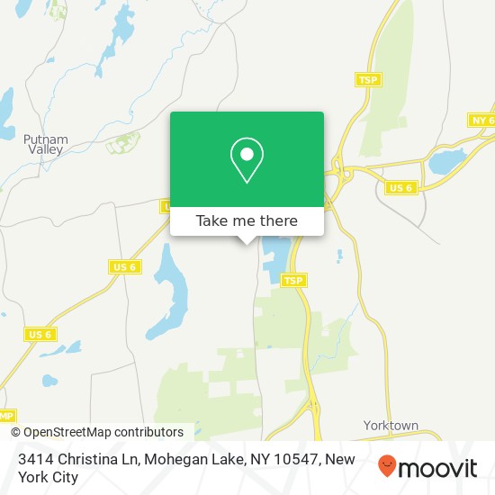 3414 Christina Ln, Mohegan Lake, NY 10547 map