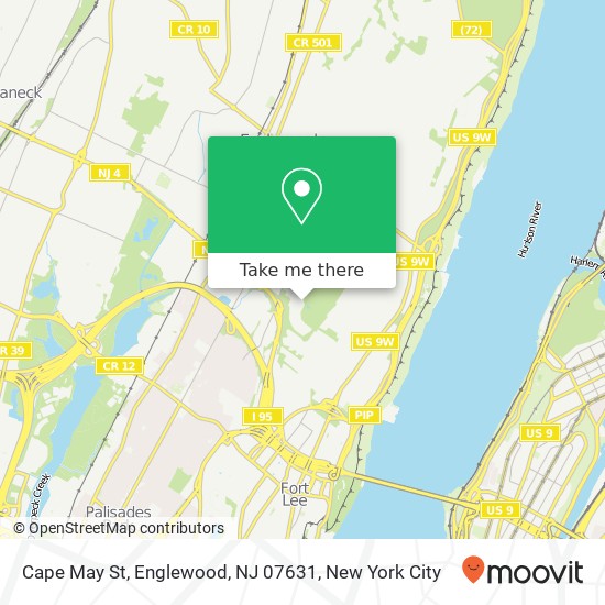 Mapa de Cape May St, Englewood, NJ 07631