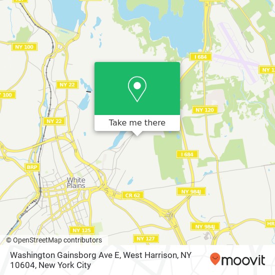 Mapa de Washington Gainsborg Ave E, West Harrison, NY 10604