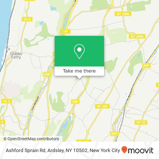 Ashford Sprain Rd, Ardsley, NY 10502 map