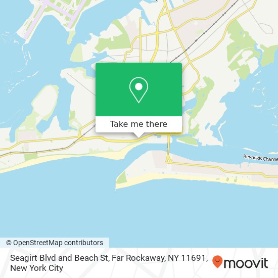 Mapa de Seagirt Blvd and Beach St, Far Rockaway, NY 11691