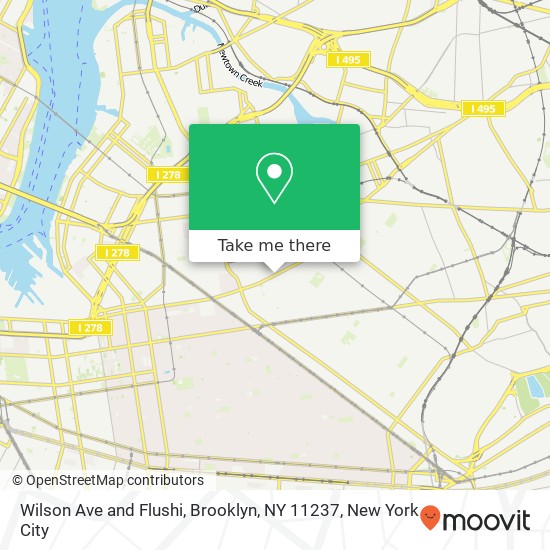 Mapa de Wilson Ave and Flushi, Brooklyn, NY 11237