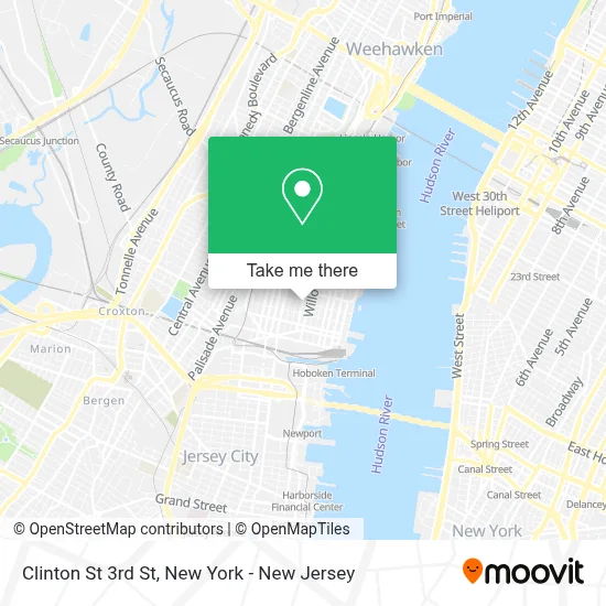 Clinton St 3rd St map