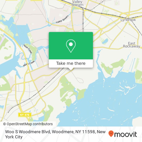 Mapa de Woo S Woodmere Blvd, Woodmere, NY 11598