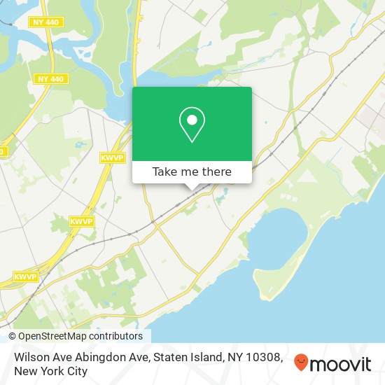Mapa de Wilson Ave Abingdon Ave, Staten Island, NY 10308