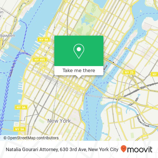 Natalia Gourari Attorney, 630 3rd Ave map