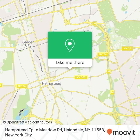 Hempstead Tpke Meadow Rd, Uniondale, NY 11553 map