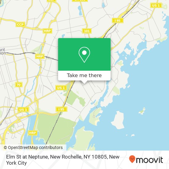 Mapa de Elm St at Neptune, New Rochelle, NY 10805