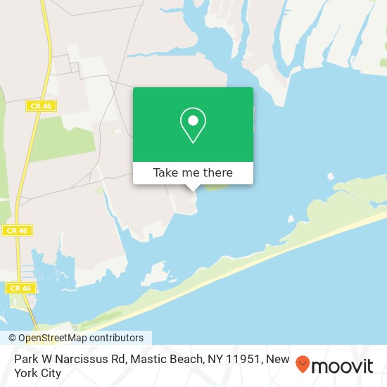 Mapa de Park W Narcissus Rd, Mastic Beach, NY 11951