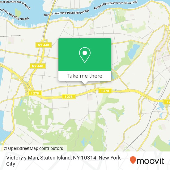 Mapa de Victory y Man, Staten Island, NY 10314