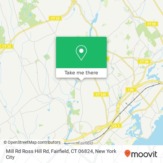 Mill Rd Ross Hill Rd, Fairfield, CT 06824 map