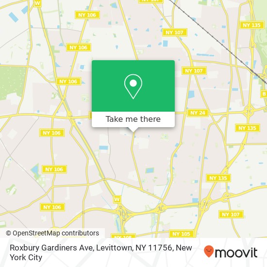 Roxbury Gardiners Ave, Levittown, NY 11756 map