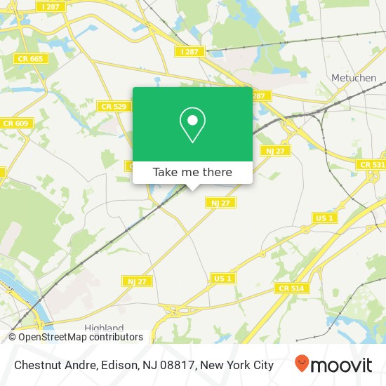 Chestnut Andre, Edison, NJ 08817 map