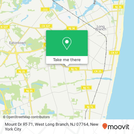 Mapa de Mount Dr RT-71, West Long Branch, NJ 07764