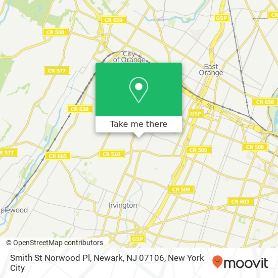 Mapa de Smith St Norwood Pl, Newark, NJ 07106