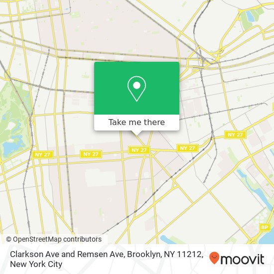 Mapa de Clarkson Ave and Remsen Ave, Brooklyn, NY 11212