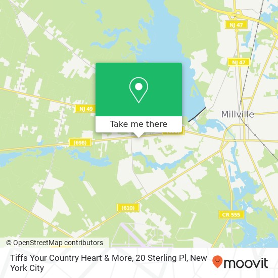 Mapa de Tiffs Your Country Heart & More, 20 Sterling Pl