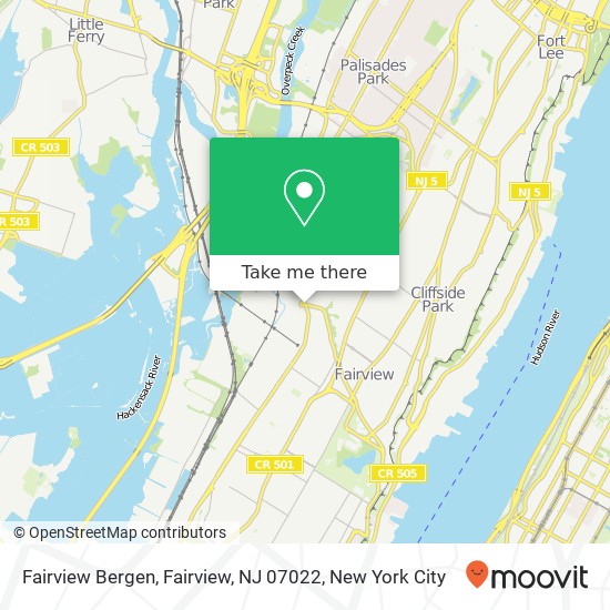 Fairview Bergen, Fairview, NJ 07022 map