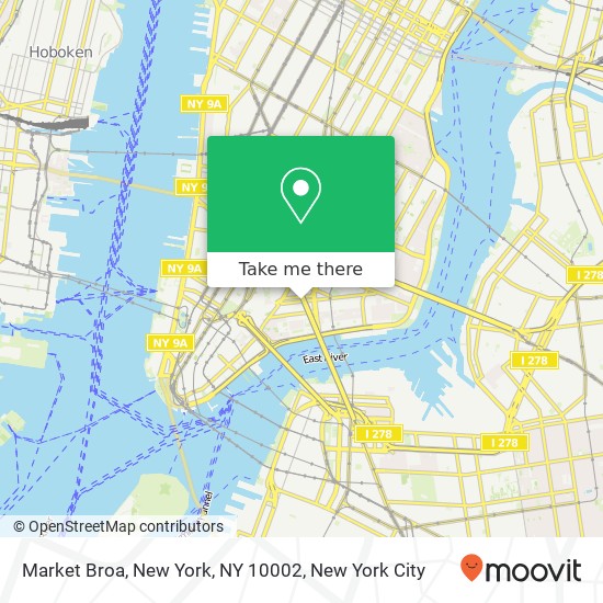 Market Broa, New York, NY 10002 map