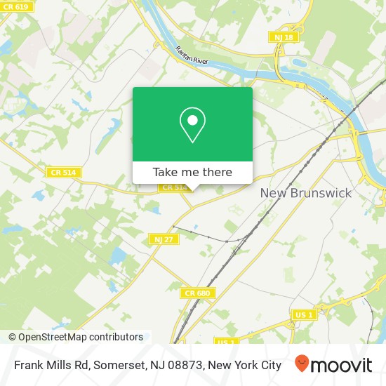 Mapa de Frank Mills Rd, Somerset, NJ 08873