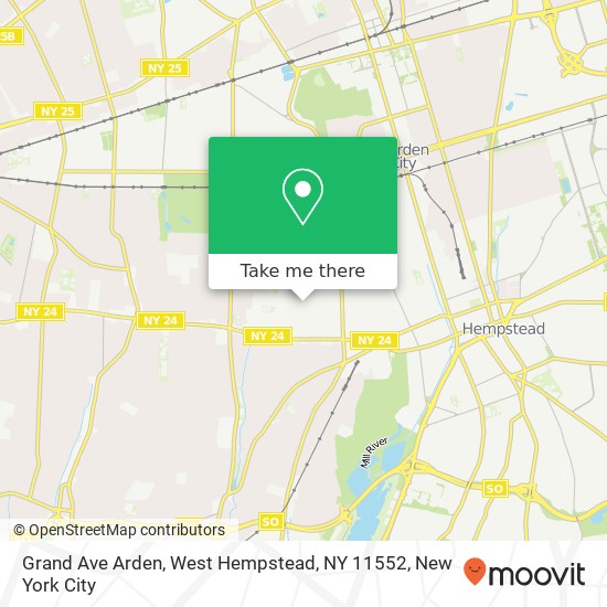 Mapa de Grand Ave Arden, West Hempstead, NY 11552