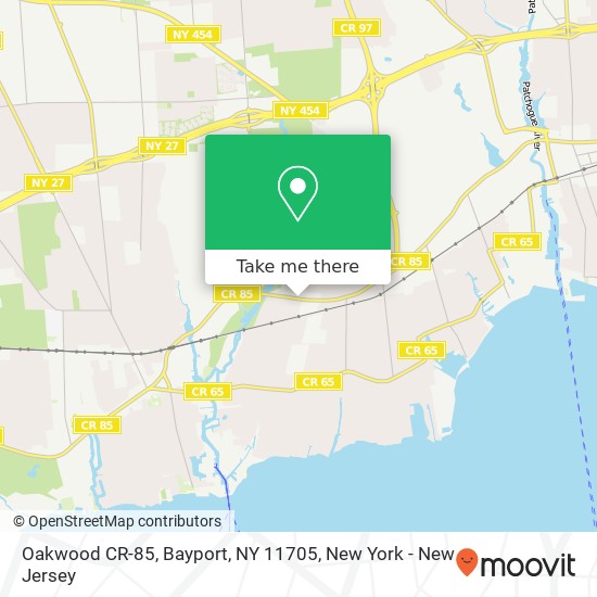 Mapa de Oakwood CR-85, Bayport, NY 11705