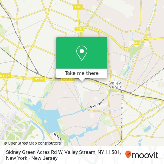 Sidney Green Acres Rd W, Valley Stream, NY 11581 map