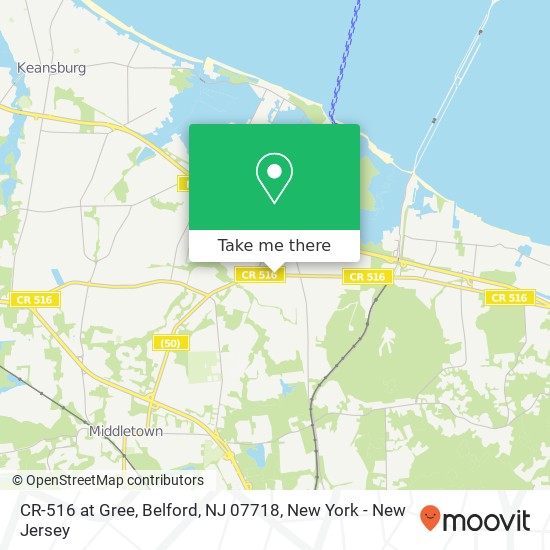 Mapa de CR-516 at Gree, Belford, NJ 07718