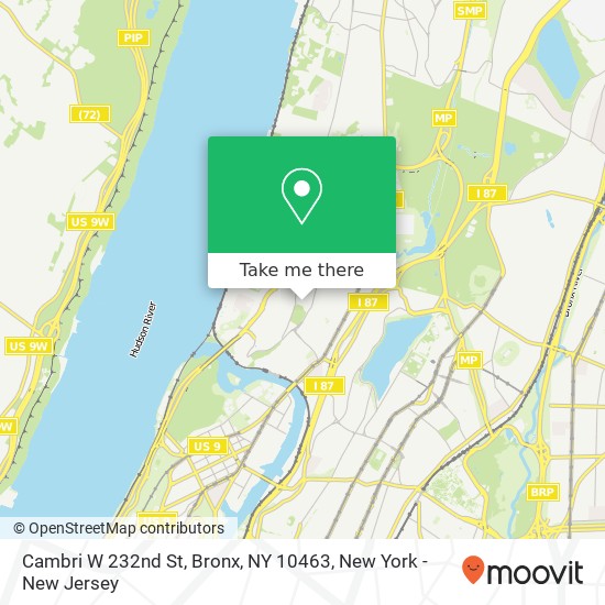 Mapa de Cambri W 232nd St, Bronx, NY 10463