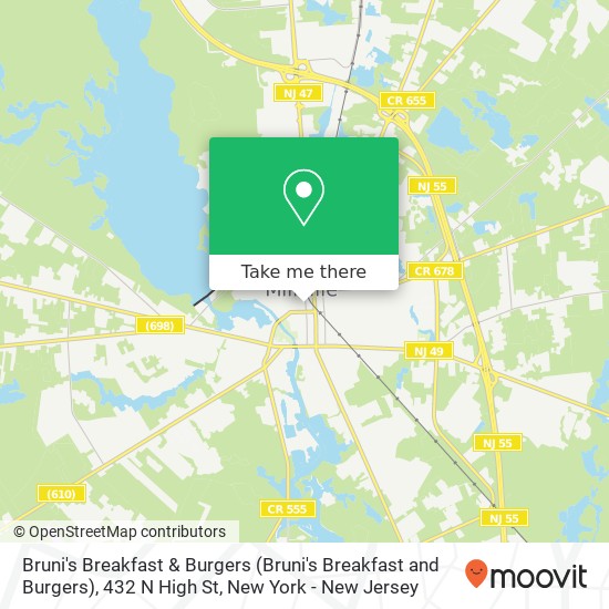 Bruni's Breakfast & Burgers (Bruni's Breakfast and Burgers), 432 N High St map