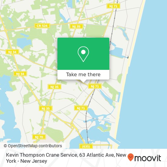 Kevin Thompson Crane Service, 63 Atlantic Ave map