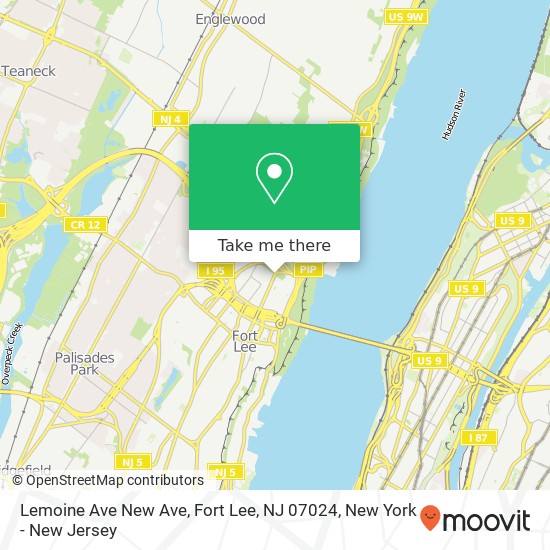 Lemoine Ave New Ave, Fort Lee, NJ 07024 map