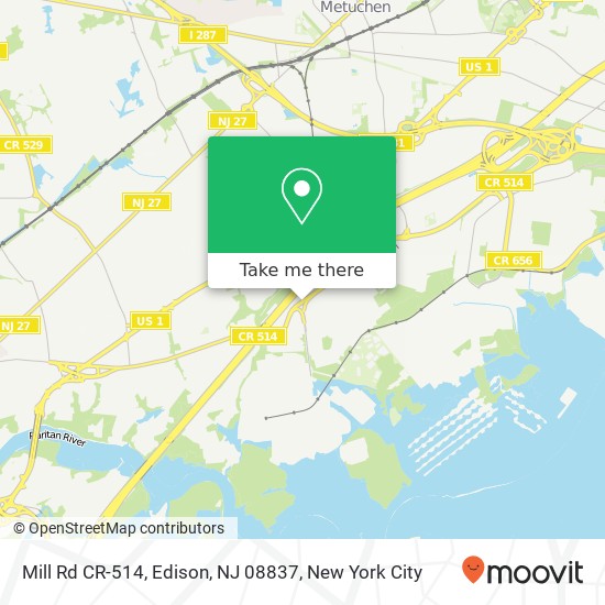 Mill Rd CR-514, Edison, NJ 08837 map