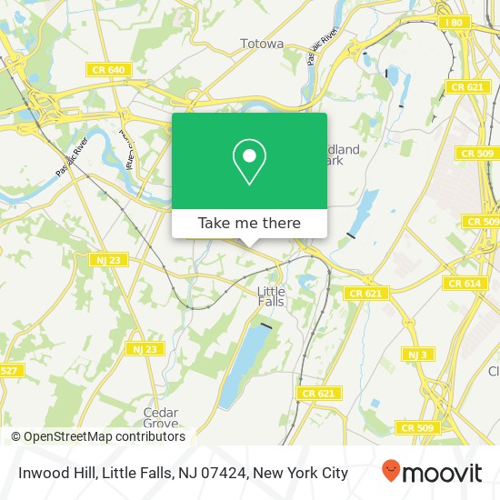 Mapa de Inwood Hill, Little Falls, NJ 07424