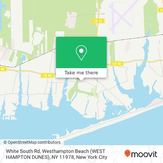 White South Rd, Westhampton Beach (WEST HAMPTON DUNES), NY 11978 map