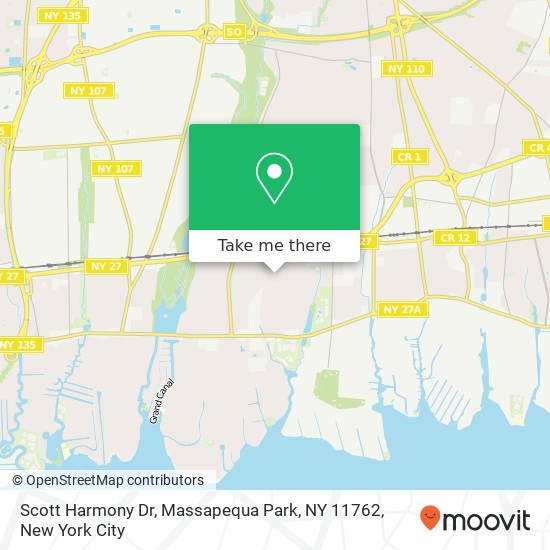 Scott Harmony Dr, Massapequa Park, NY 11762 map