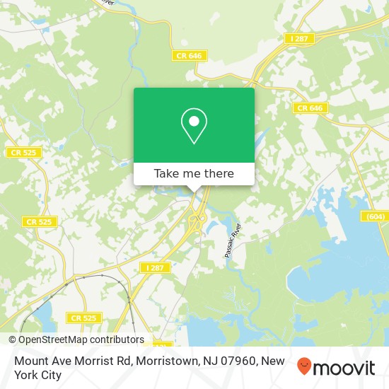 Mapa de Mount Ave Morrist Rd, Morristown, NJ 07960