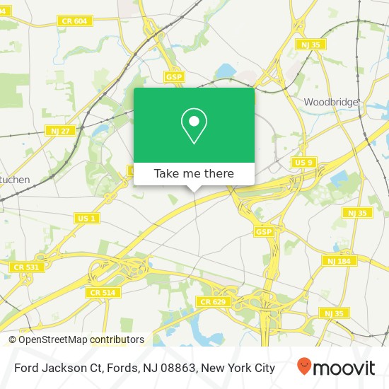 Ford Jackson Ct, Fords, NJ 08863 map