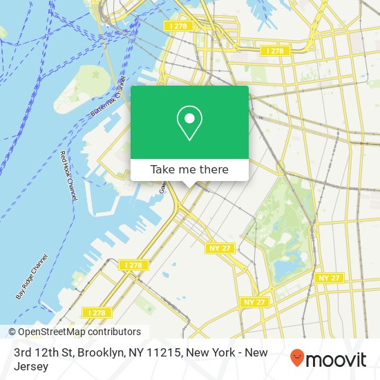 3rd 12th St, Brooklyn, NY 11215 map