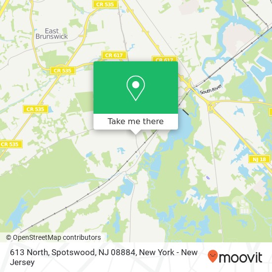 Mapa de 613 North, Spotswood, NJ 08884