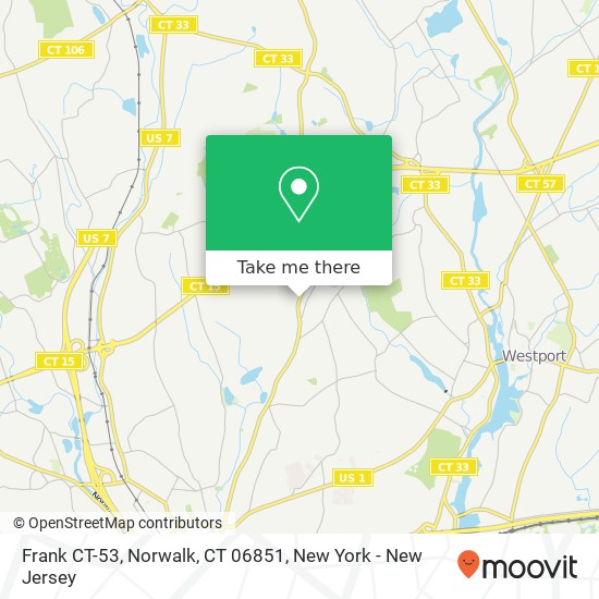 Mapa de Frank CT-53, Norwalk, CT 06851